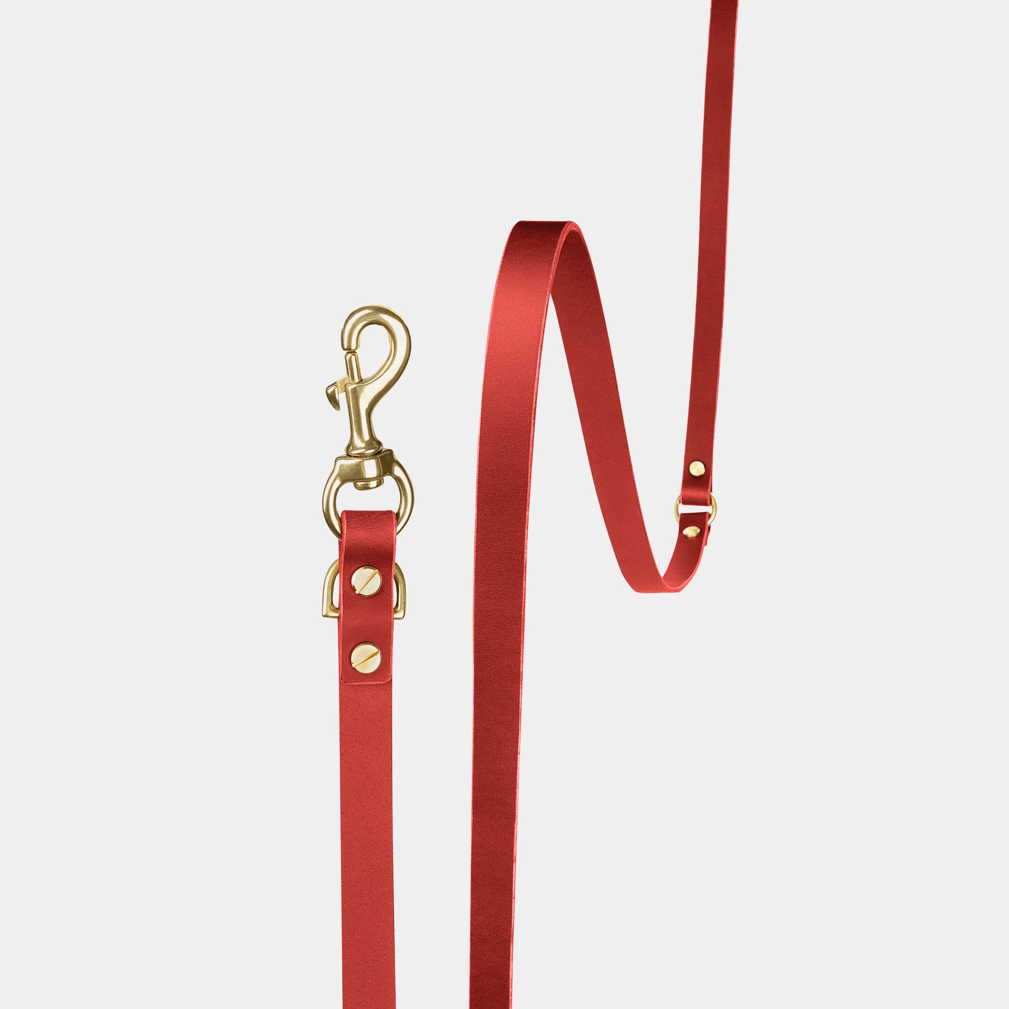 Grace Leather Collar & Aura Handsfree Leash in Burgundy Red