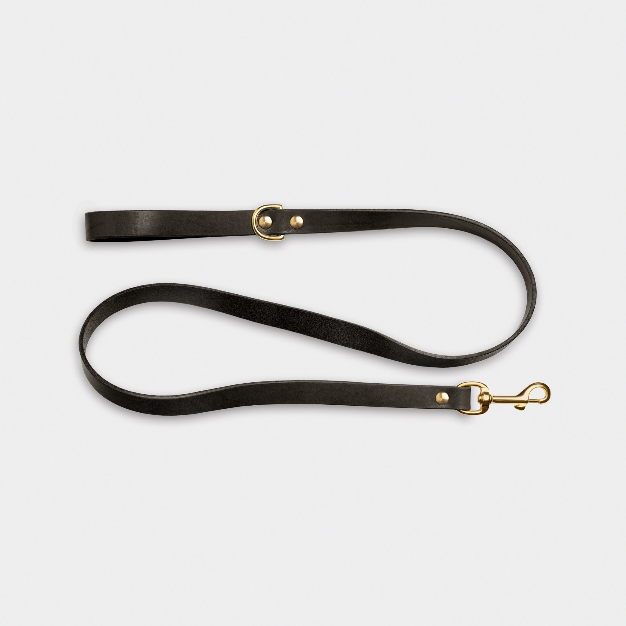 Heritage City Leather Leash in Noir