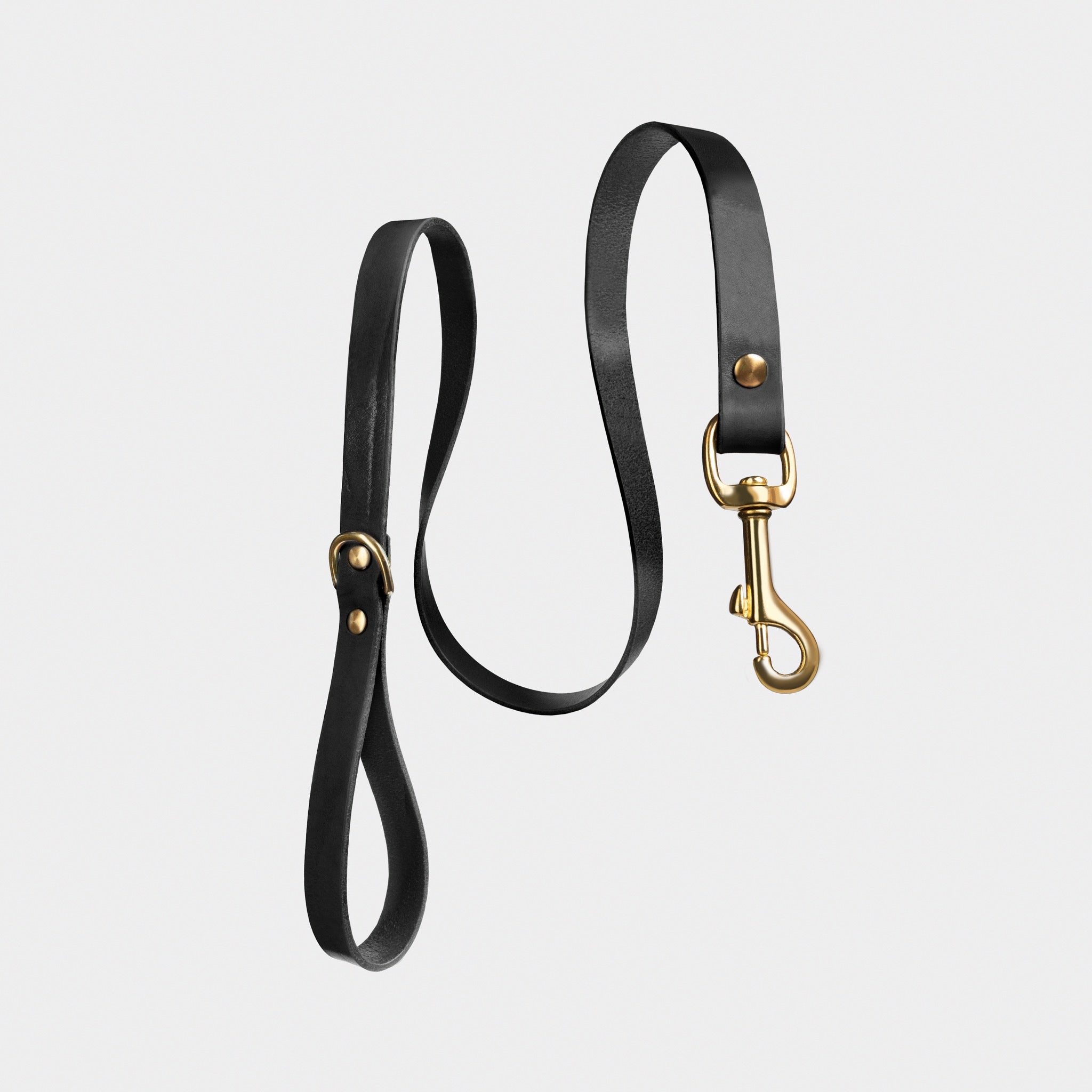 Heritage City Leather Leash in Noir
