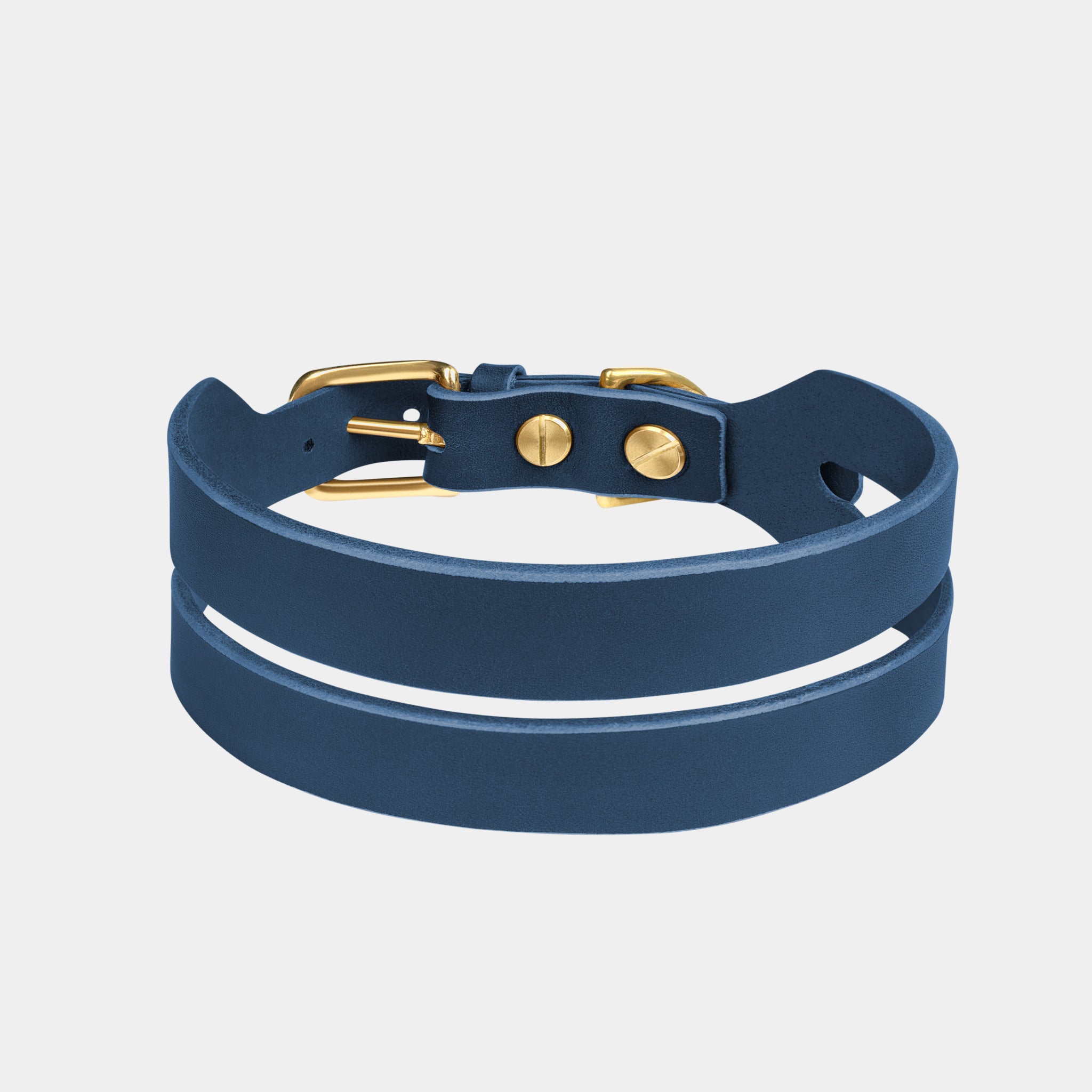 Halo Wide Dog Collar in Midnight Navy