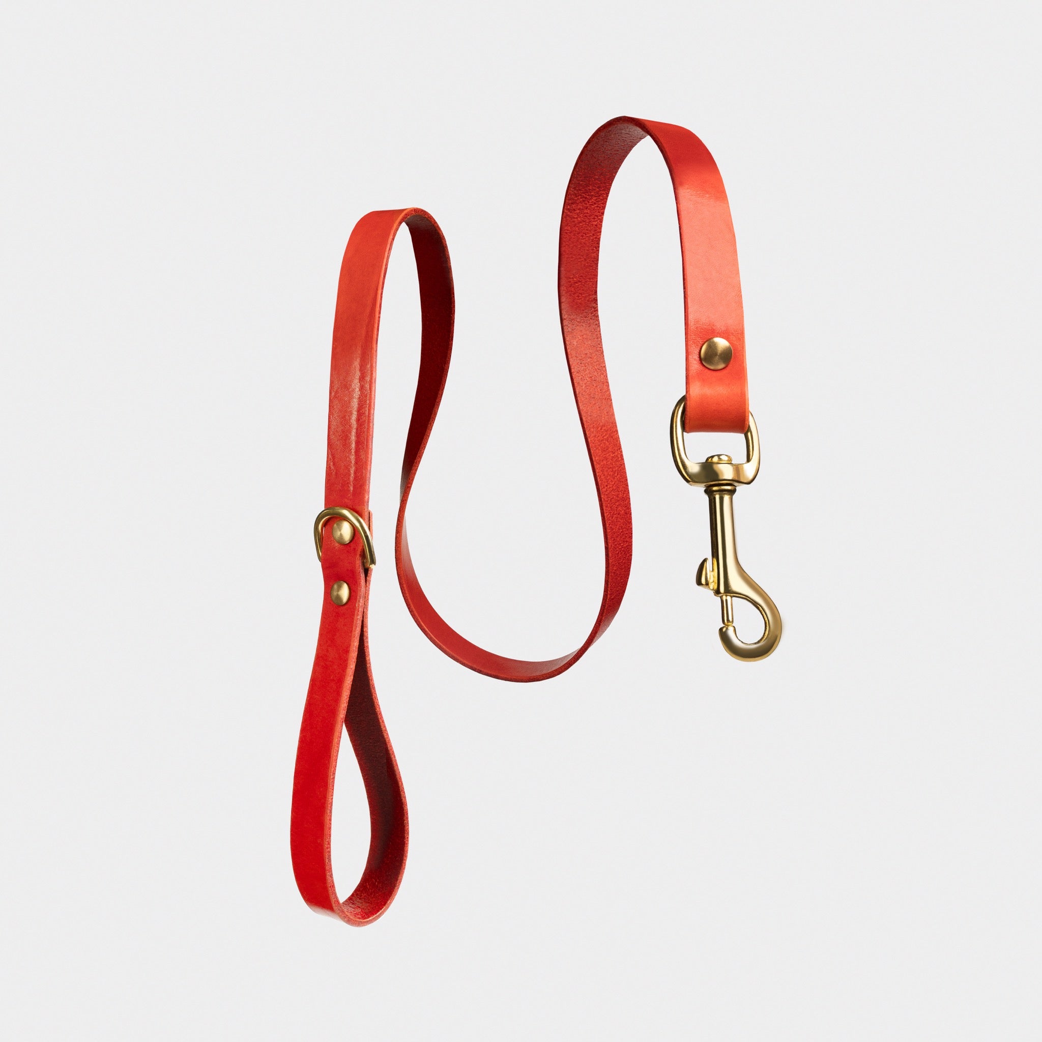 Heritage City Leather Leash in Burgundy Red