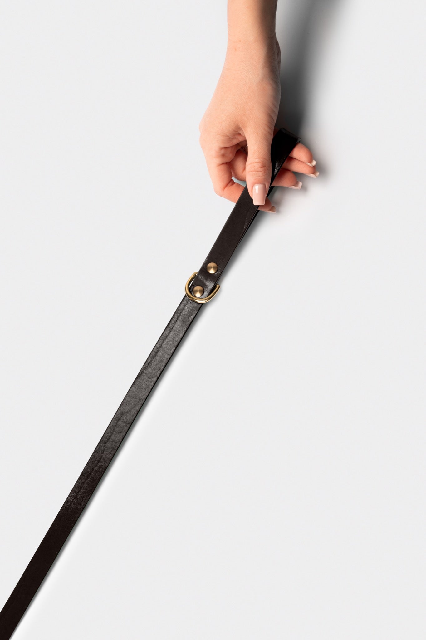 Heritage City Leather Leash in Noir